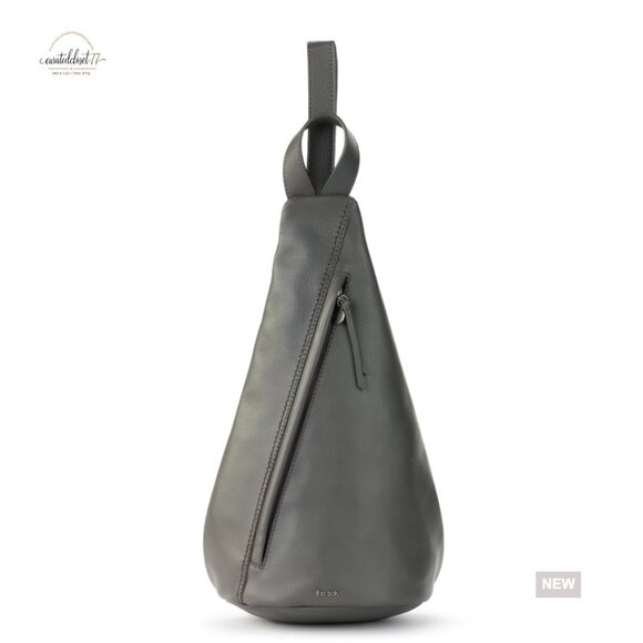 Leather Sling Backpack Convertible Daypack with Multiple Pockets